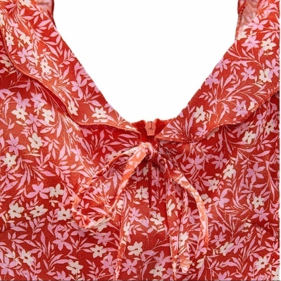 Zara Floral Print Dress Small - Picture 7 of 9